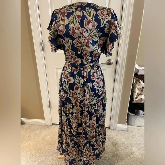 Julia Jordan Blue Floral Maxi Dress-Size 4 NWT - Picture 2 of 10